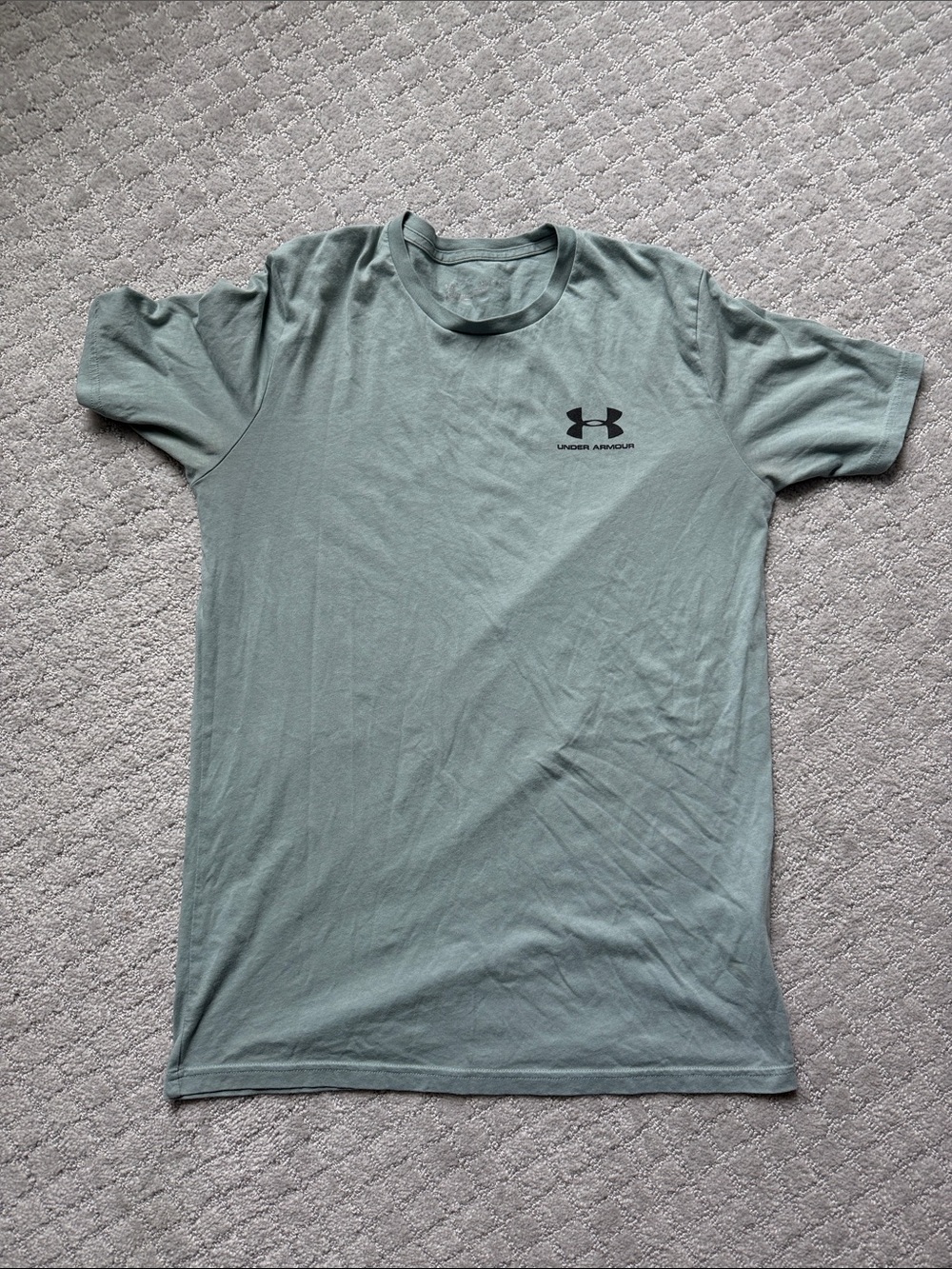 Under Armour Men's Sage Green Logo Short Sleeve Tee